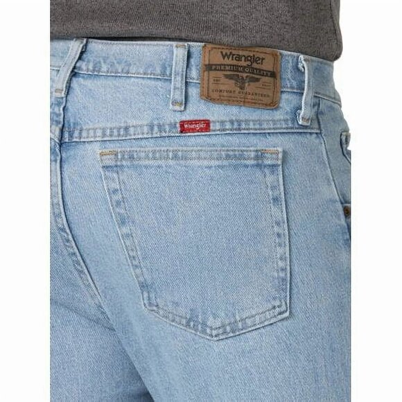 NWT W29 L30 Wrangler Regular Fit Flex Jeans Bleached Indigo Men’s Denim 29X30 - Picture 5 of 5